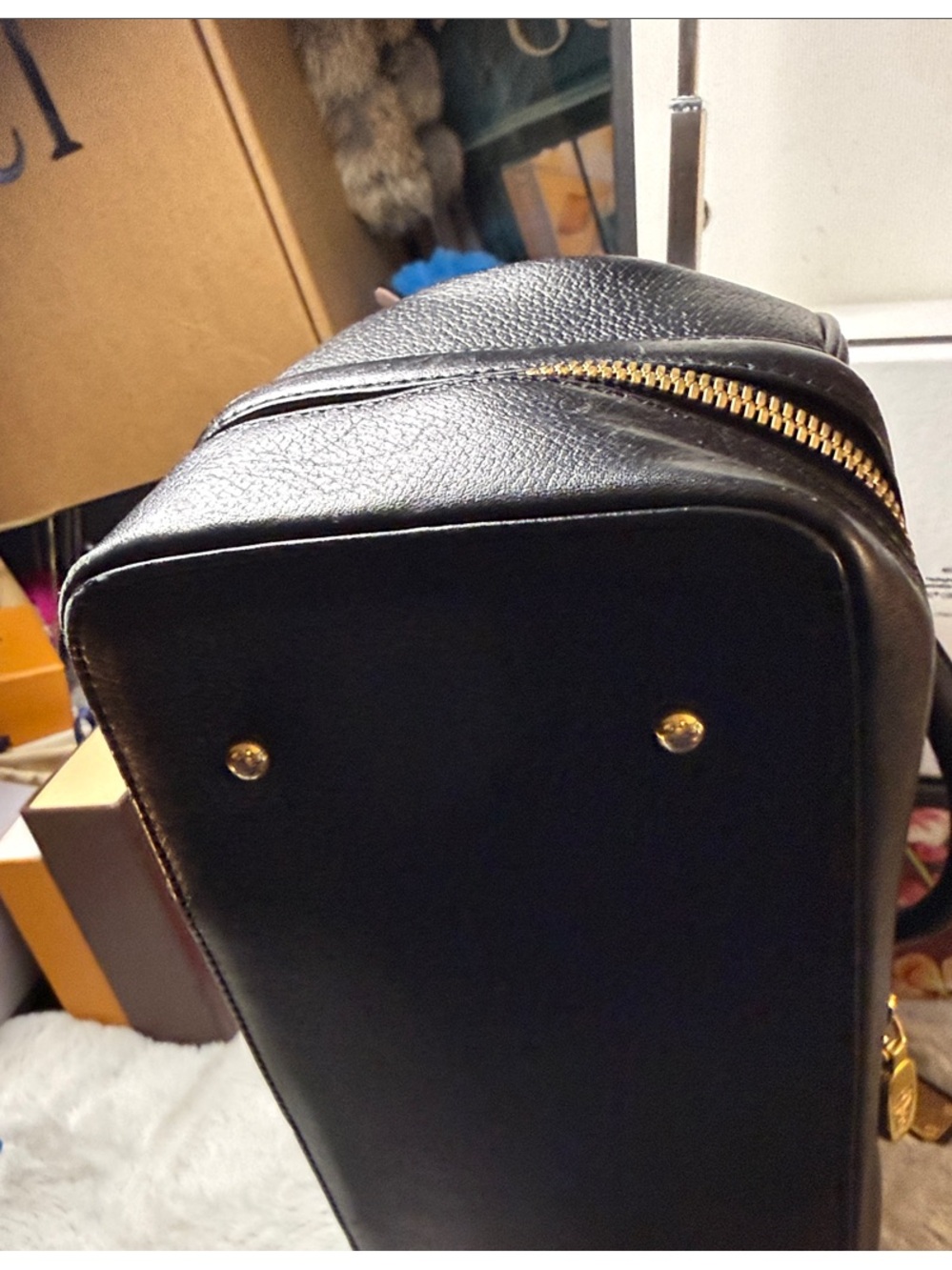 MCM Black Leather Doctor Satchel with Gold Hardware Plaque - Picture 3 of 14